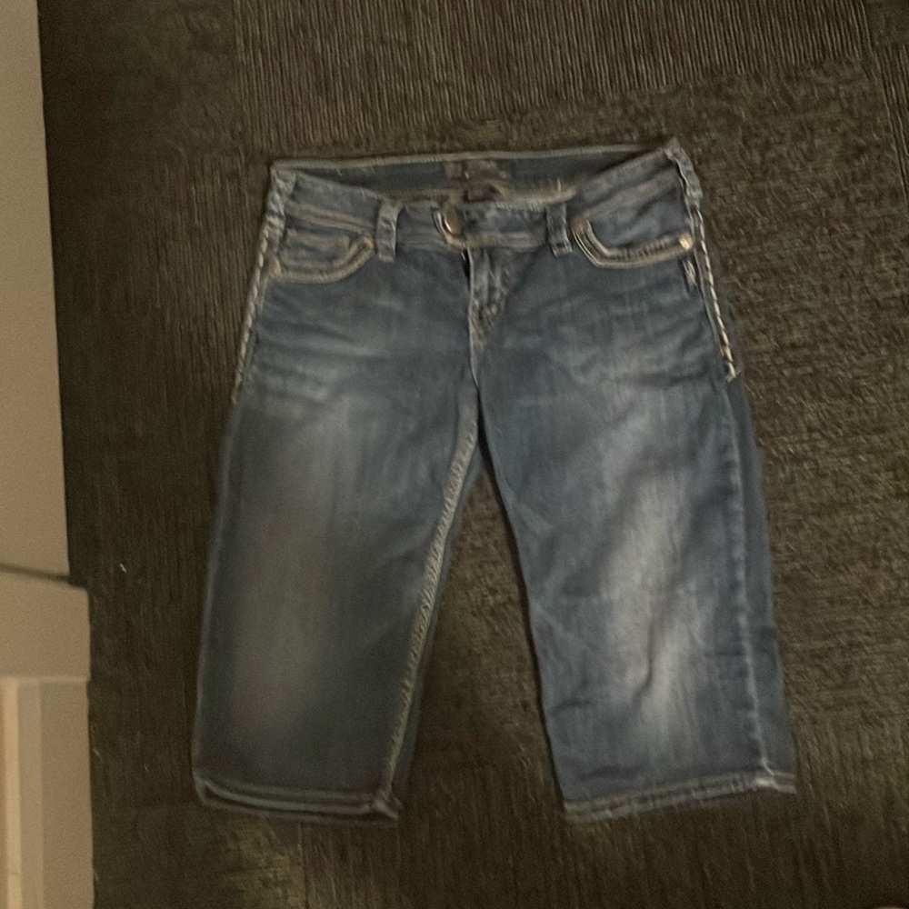Silver capris size 30